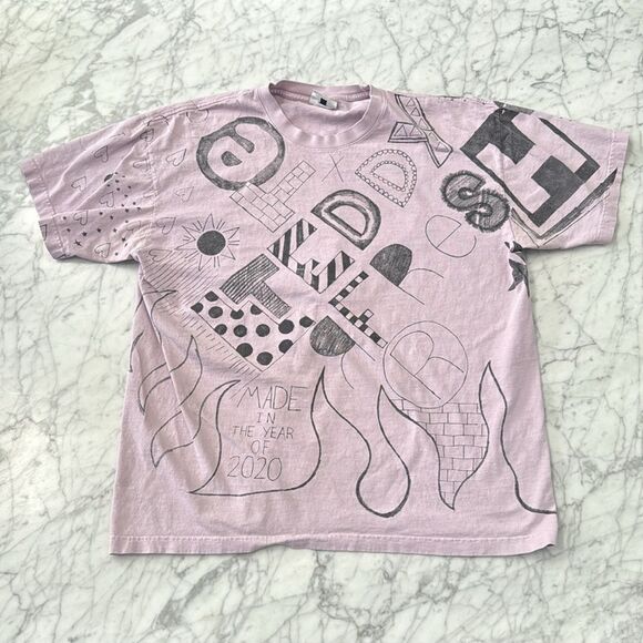 Teddy Fresh Marker Sketch T Shirt By Hila Klein Made In The Year Of 2020 size XL - Picture 2 of 9
